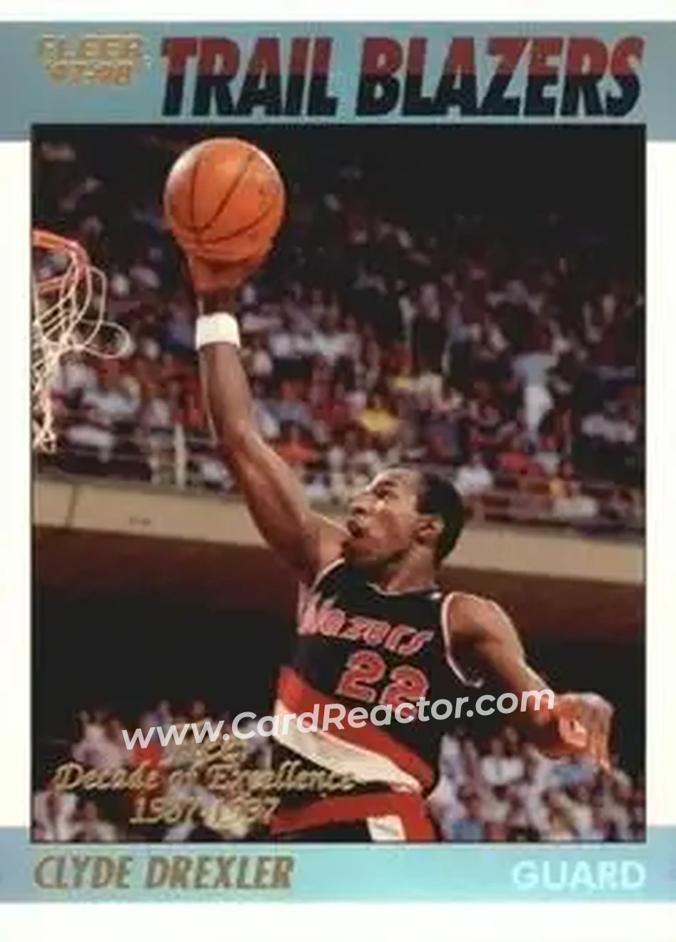 1997-98 Fleer - Decade of Excellence Rare Traditions #2 - Clyde Drexler - Portland Trail Blazers