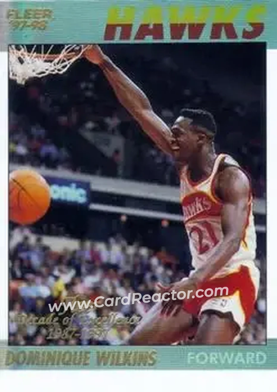 1997-98 Fleer - Decade of Excellence Rare Traditions #12 - Dominique Wilkins - Atlanta Hawks
