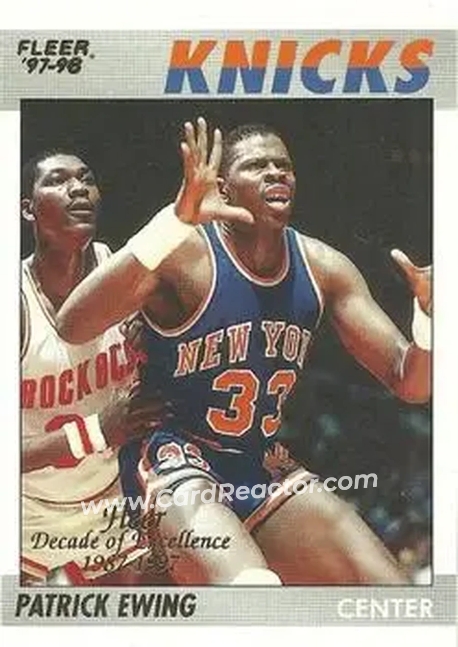 1997-98 Fleer - Decade of Excellence #3 - Patrick Ewing - New York Knicks