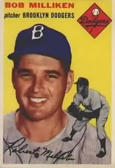 1954 Topps #177 - Bob Milliken - Brooklyn Dodgers