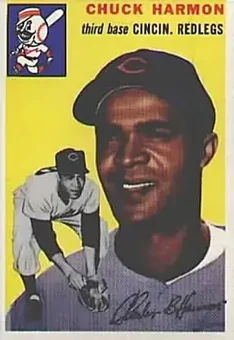 1954 Topps #182 - Chuck Harmon - Cincinnati Redlegs