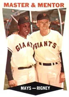 1960 Topps #7 - Willie Mays & Bill Rigney - San Francisco Giants