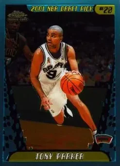 2001-02 Topps Chrome #155 - Tony Parker - San Antonio Spurs