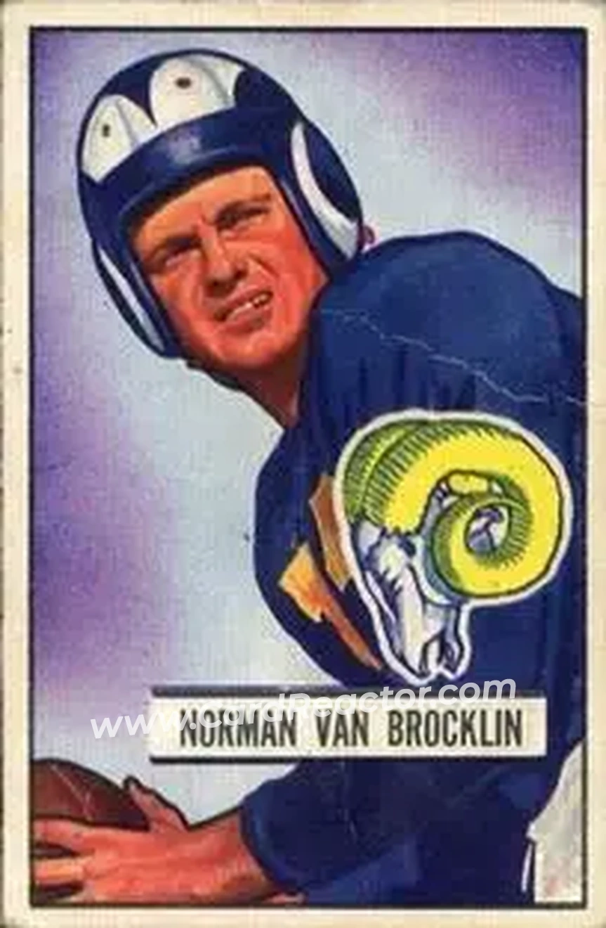 1951 Bowman #4 - Norm Van Brocklin - Los Angeles Rams