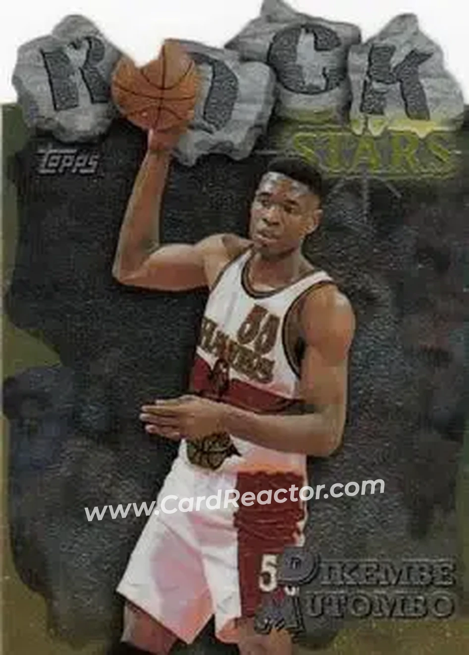 1997-98 Topps - Rock Stars #RS10 - Dikembe Mutombo - Atlanta Hawks - Front