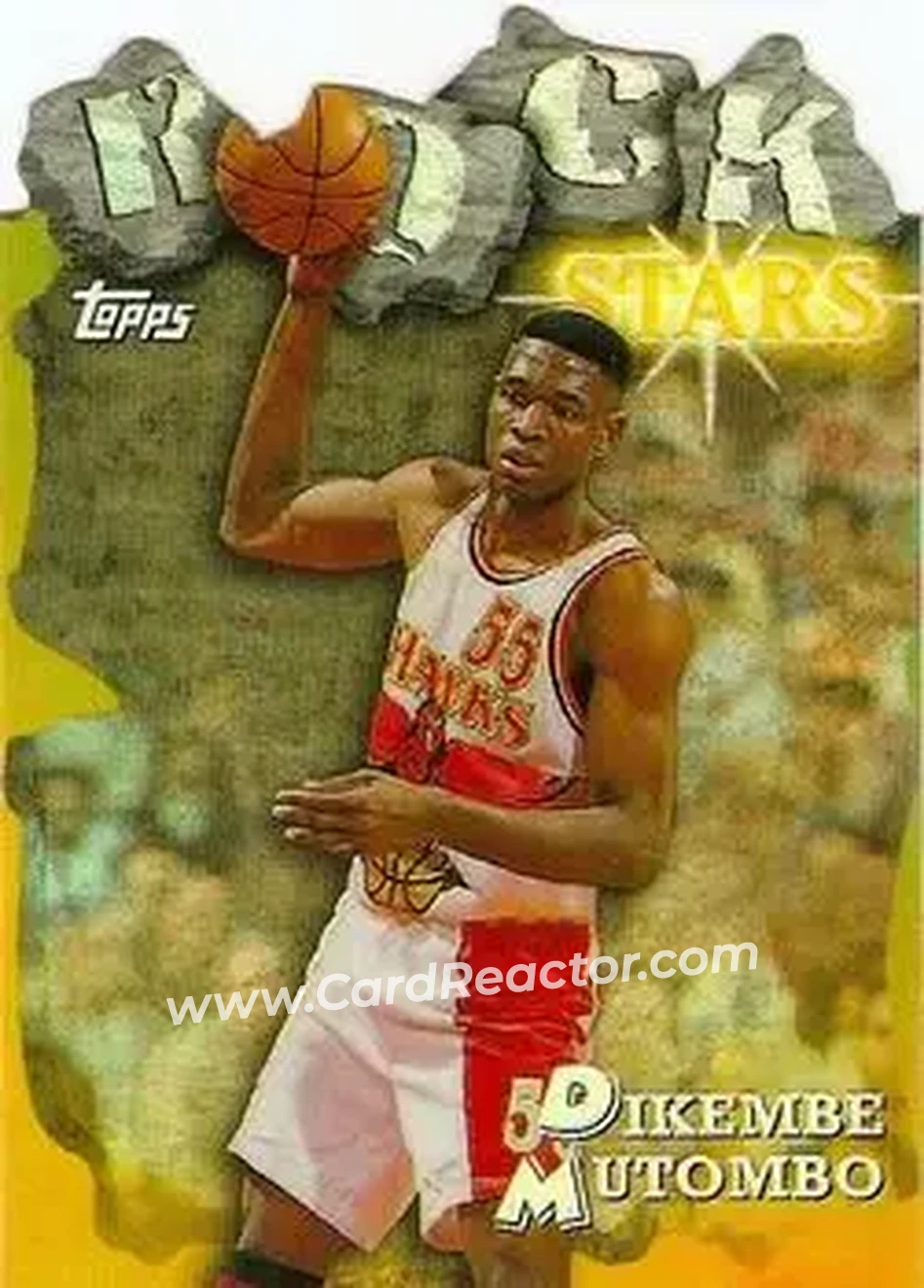1997-98 Topps - Rock Stars Refractors #RS10 - Dikembe Mutombo - Atlanta Hawks - Front