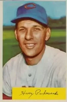 1954 Bowman #44 - Harry Perkowski - Cincinnati Redlegs