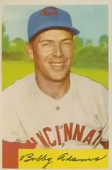 1954 Bowman #108 - Bobby Adams - Cincinnati Redlegs