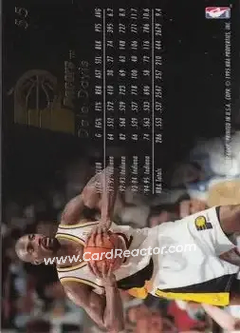 1995-96 Flair #55 - Dale Davis - Indiana Pacers - Back