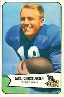 1954 Bowman #100 - Jack Christiansen - Detroit Lions