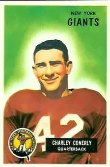 1955 Bowman #16 - Charley Conerly - New York Giants