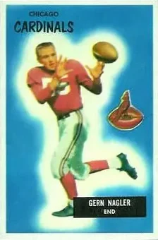 1955 Bowman #127 - Gern Nagler - Chicago Cardinals
