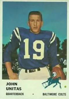 1961 Fleer #30 - John Unitas - Baltimore Colts