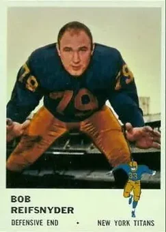 1961 Fleer #218 - Bob Reifsnyder - New York Titans