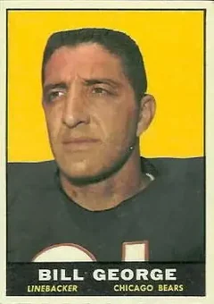 1961 Topps #16 - Bill George - Chicago Bears