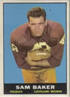 1961 Topps #74 - Sam Baker - Cleveland Browns