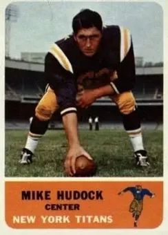 1962 Fleer #61 - Mike Hudock - New York Titans