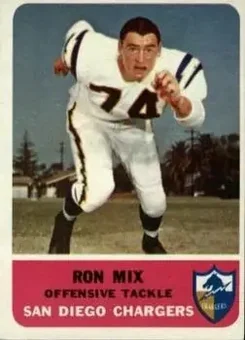 1962 Fleer #82 - Ron Mix - San Diego Chargers