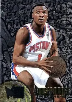 1995-96 Metal - Silver Spotlight #30 - Lindsey Hunter - Detroit Pistons