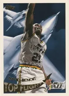 1995-96 Topps - Top Flight #TF17 - David Benoit - Utah Jazz