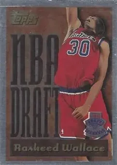 1995-96 Topps - NBA Draft Exchange #4 - Rasheed Wallace - Washington Bullets
