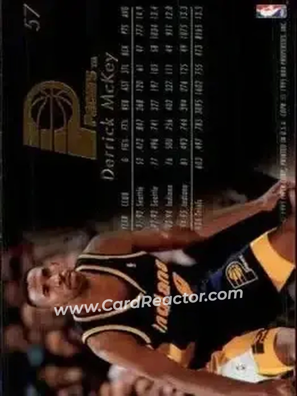 1995-96 Flair #57 - Derrick McKey - Indiana Pacers - Back