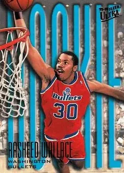1995-96 Ultra #295 - Rasheed Wallace - Washington Bullets