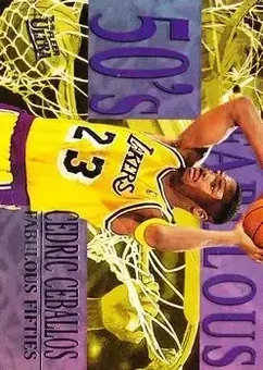 1995-96 Ultra - Fabulous Fifties #3 - Cedric Ceballos - Los Angeles Lakers