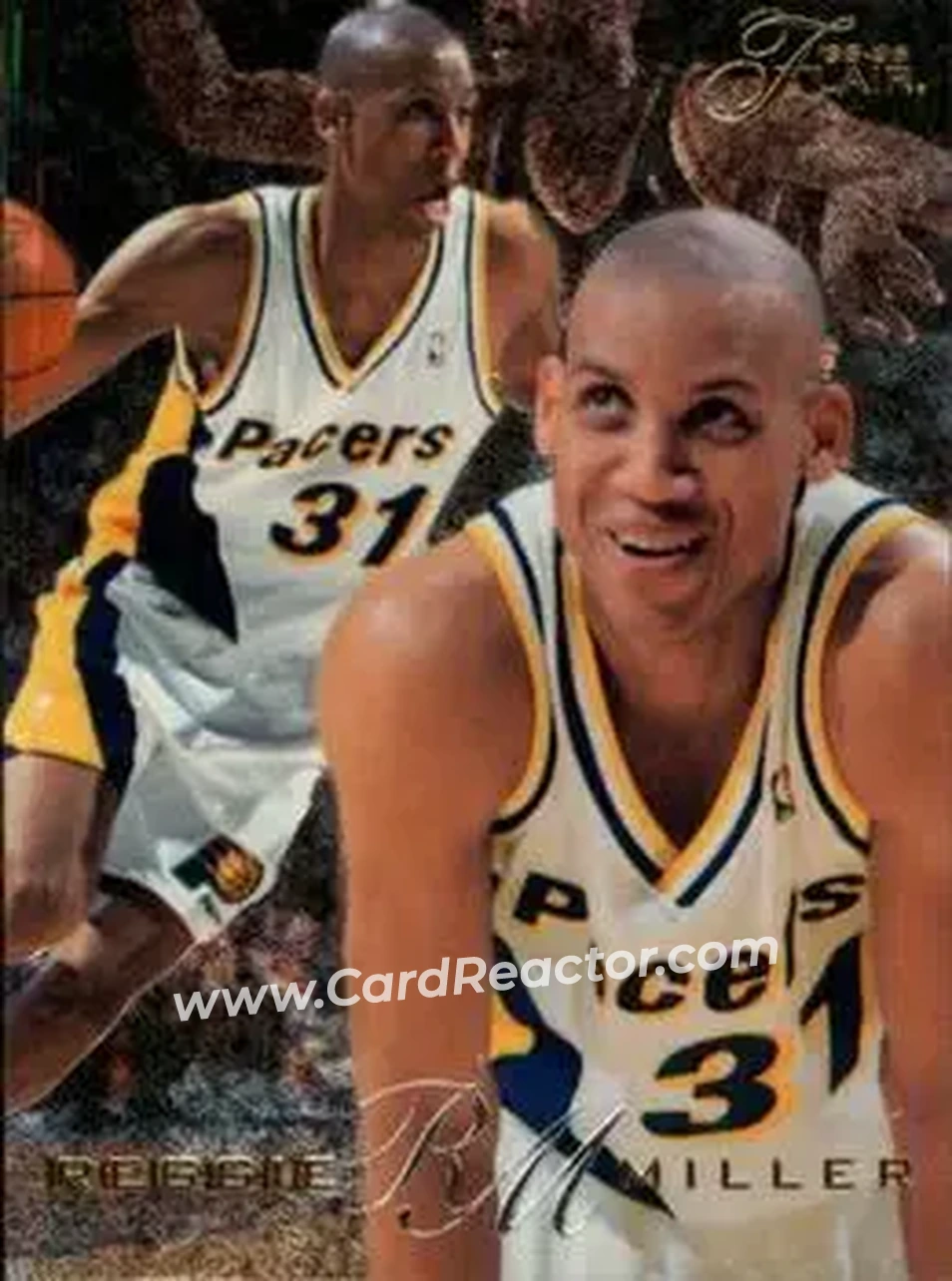 1995-96 Flair #58 - Reggie Miller - Indiana Pacers - Front