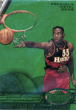 1997-98 Metal Universe - Precious Metal Gems Emerald #106 PMG - Dikembe Mutombo - Atlanta Hawks