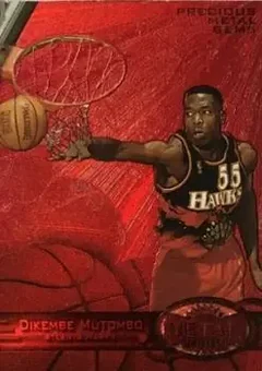 Dikembe Mutombo · 1997-98 Metal Universe #106 PMG · Precious Metal Gems Red