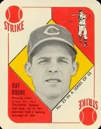 1951 Topps Red Backs #23 - Ray Boone - Cleveland Indians
