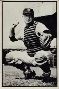 1953 Bowman Black & White #24 - Del Wilber - Boston Red Sox