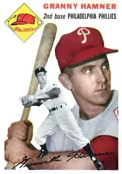1954 Topps Canadian #24 - Granville Hamner - Philadelphia Phillies