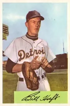 1954 Bowman #167 - Billy Hoeft - Detroit Tigers