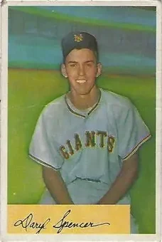 1954 Bowman #185 - Daryl Spencer - New York Giants