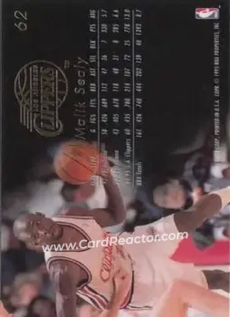 1995-96 Flair #62 - Malik Sealy - Los Angeles Clippers - Back