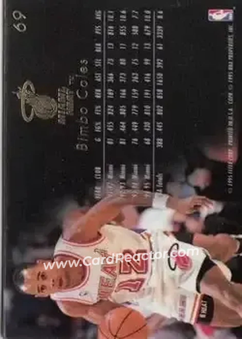 1995-96 Flair #69 - Bimbo Coles - Miami Heat - Back