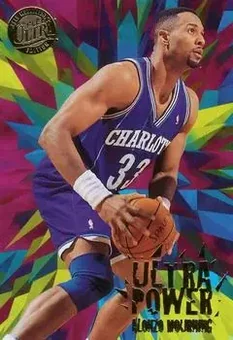 1995-96 Ultra - Ultra Power Gold Medallion #6 - Alonzo Mourning - Charlotte Hornets