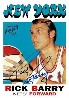 1996-97 Topps Stars - Reprint Autographs #5 - Rick Barry - New York Nets
