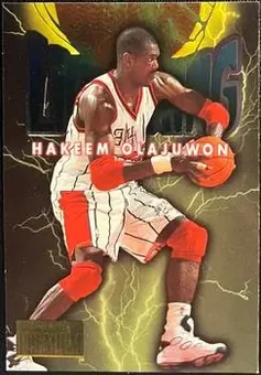 1996-97 SkyBox Premium - Thunder and Lightning #5 - Hakeem Olajuwon - Houston Rockets