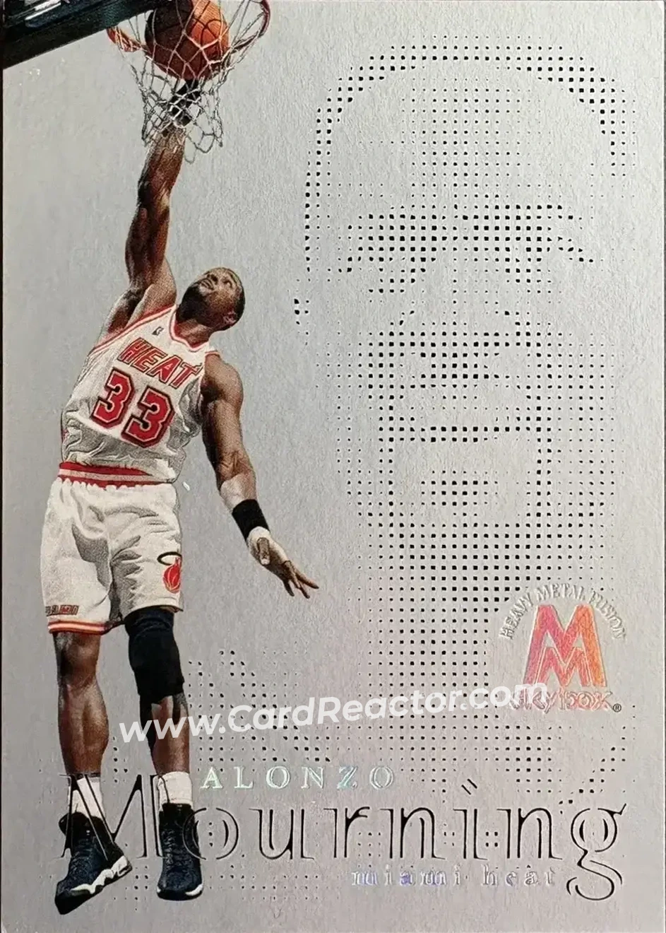 1998-99 SkyBox Molten Metal - Titanium Fusion #3F - Alonzo Mourning - Miami Heat