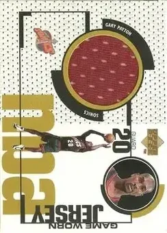 1998-99 Upper Deck - Game Worn Jerseys / Rookie Jerseys #GJ16 - Gary Payton - Seattle SuperSonics