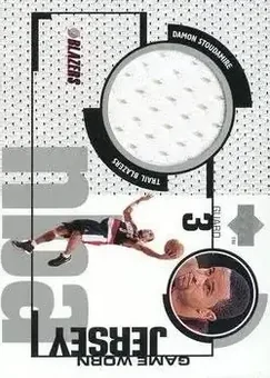 1998-99 Upper Deck - Game Worn Jerseys / Rookie Jerseys #GJ26 - Damon Stoudamire - Portland Trail Blazers