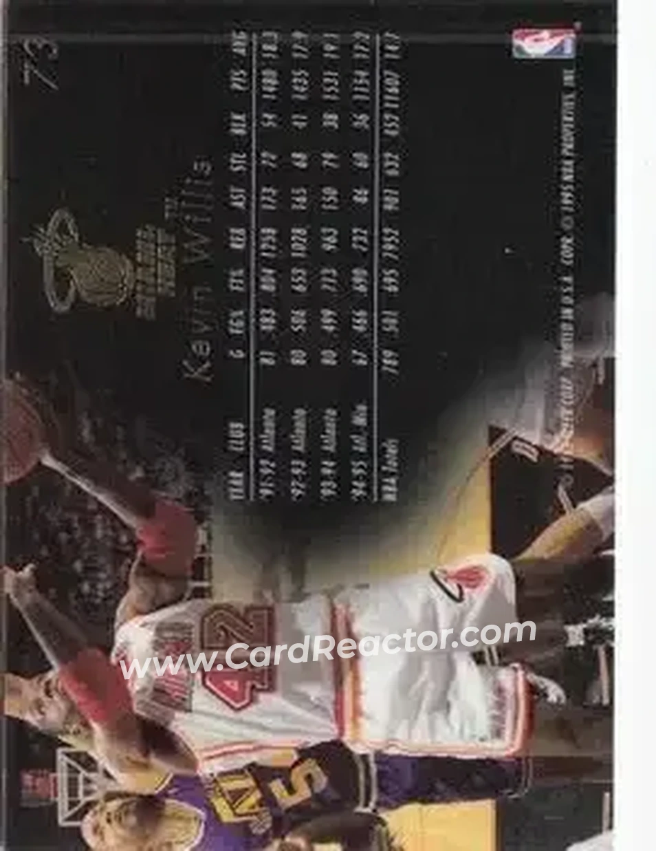 1995-96 Flair #73 - Kevin Willis - Miami Heat - Back