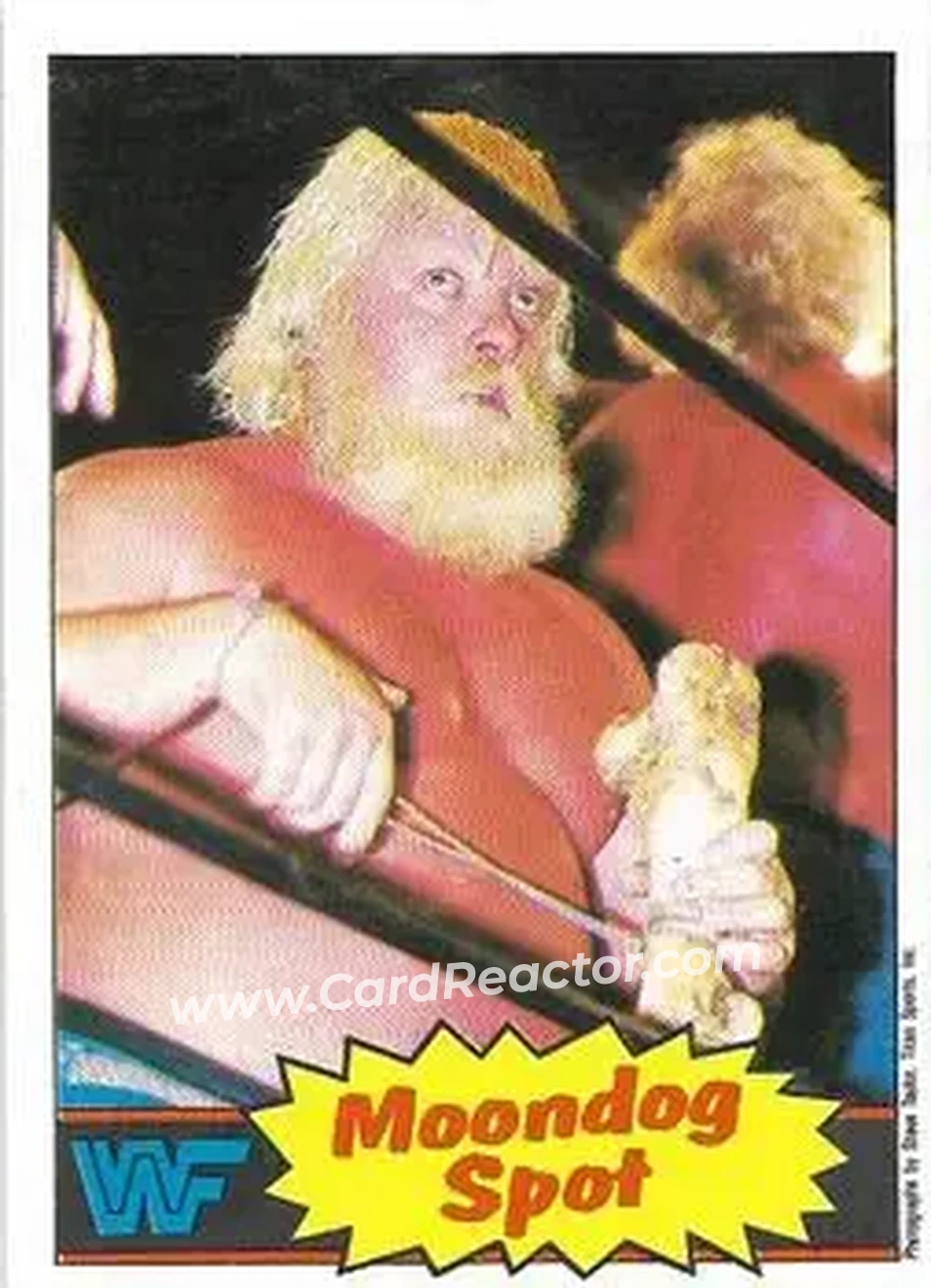 1986 Scanlens WWF Pro Wrestler #19 - Moondog Spot
