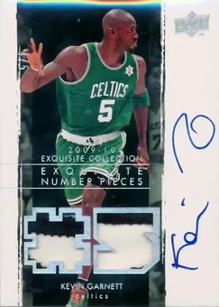 2009-10 Upper Deck Exquisite Collection - Numbers #NP-KG - Kevin Garnett - Boston Celtics