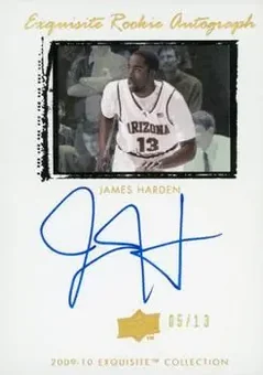 2009-10 Upper Deck Exquisite Collection - Rookie Parallel #45 - James Harden - Oklahoma City Thunder