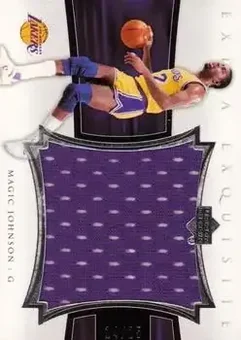 2004-05 Upper Deck Exquisite Collection - Extra Exquisite Jerseys #EE-MA - Magic Johnson - Los Angeles Lakers