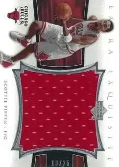 2004-05 Upper Deck Exquisite Collection - Extra Exquisite Jerseys #EE-SP - Scottie Pippen - Chicago Bulls
